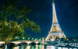 Париж, Seine River, France, река Сена, Eiffel Tower, Франция, Paris, набережная