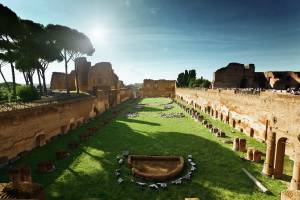     Palatine Hill, Rome, Italy, Ruins of Stadium Domitanus