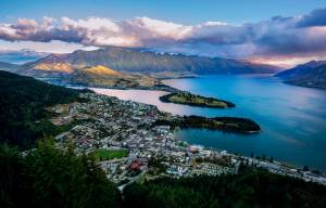     Queenstown, from the Air, New Zealand