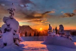     Last Bit Of Light, USA, Washington, Mount Rainier National Park, Paradise A ...