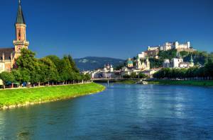 salzach river, , , , austria, 